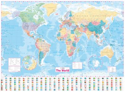 Collins World Wall Laminated Map New Ed
