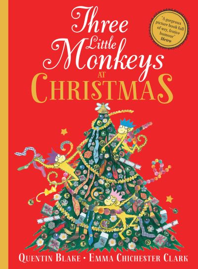 Three little monkeys at Christmas