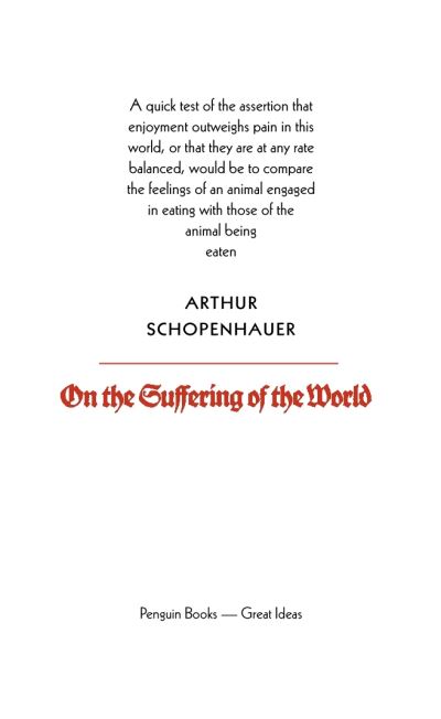 On the suffering of the world