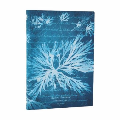 Sea Flowers (Anna Atkins' Cyanotypes) Midi Lined Softcover Flexi Journal (Elasti