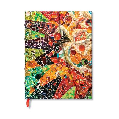 Gaudi's Sun (Gaudi's Mosaics) Midi Lined Hardback Journal (Wrap Closure)