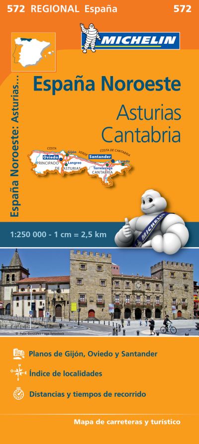 Asturias Cantabria REGIONAL Map 572