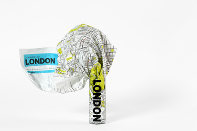 London Crumpled City Map