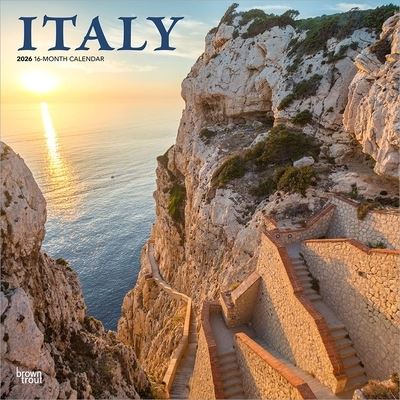 Italy 2026 12 X 24 Inch (Hanging) Monthly Square Wall Calendar Plastic-Free
